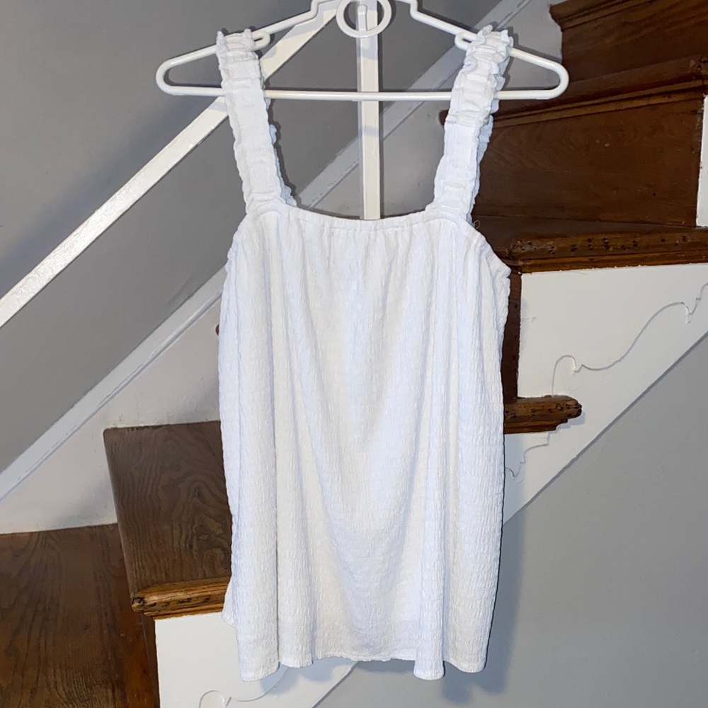 White Women's Tank Top Size Large